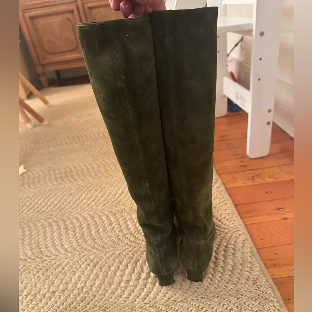 Staud Wally olive suede knee high boot - Picture 3 of 6